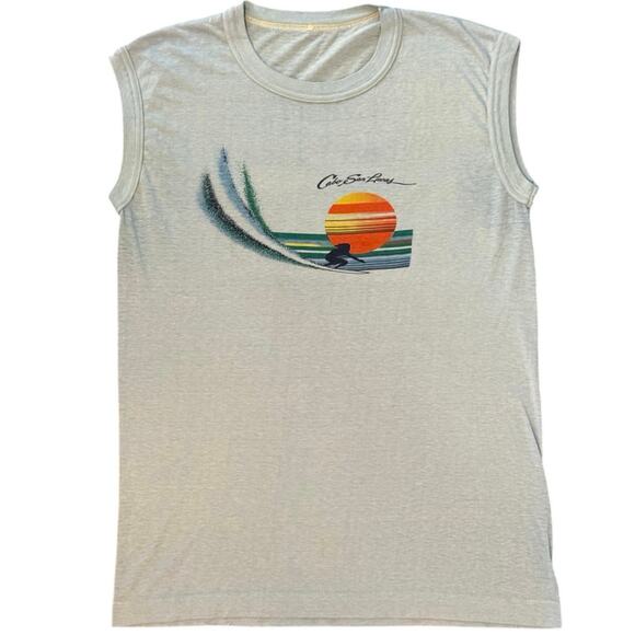 Vintage 80s Cabo San Lucas Surfer Beach Single Stitch Sleeveless Shirt Adult Med - Picture 1 of 5
